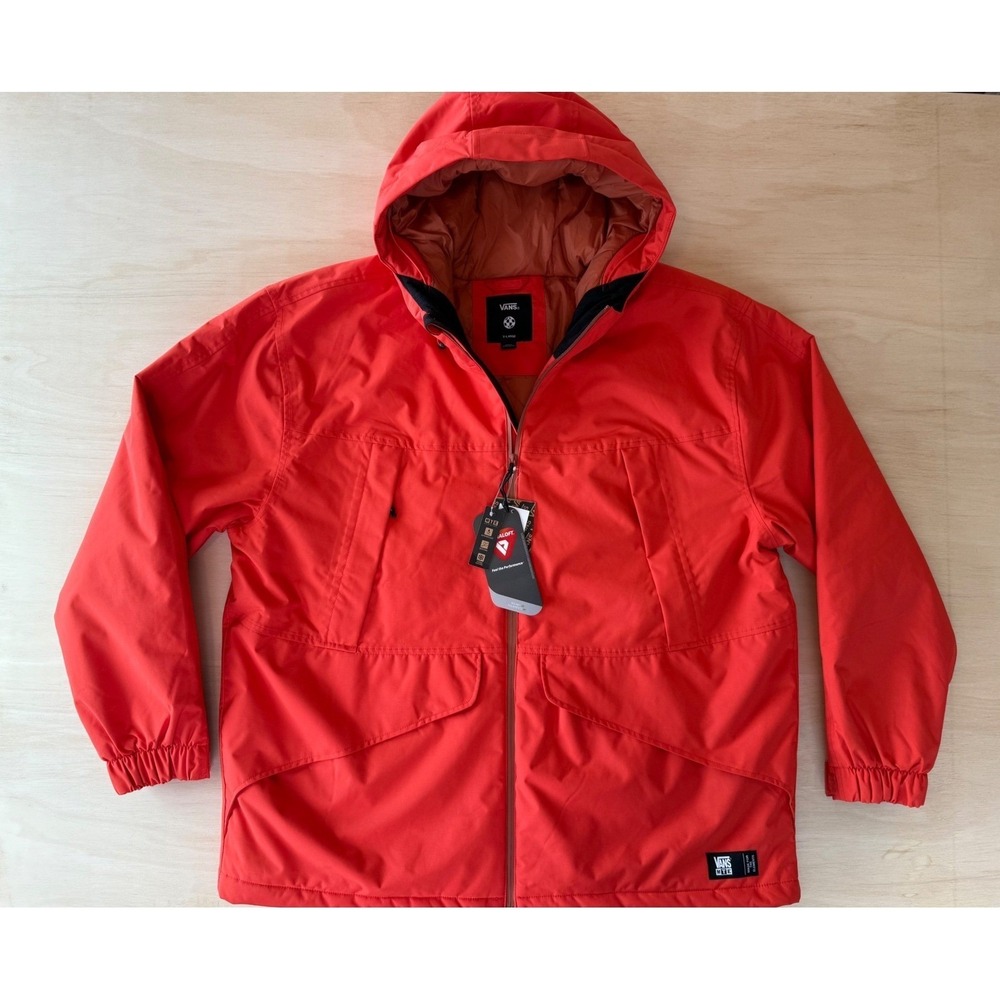 Vans MTE Kane Primaloft Jacket Mens Red Hooded Insulated Parka VN000HNF - XL